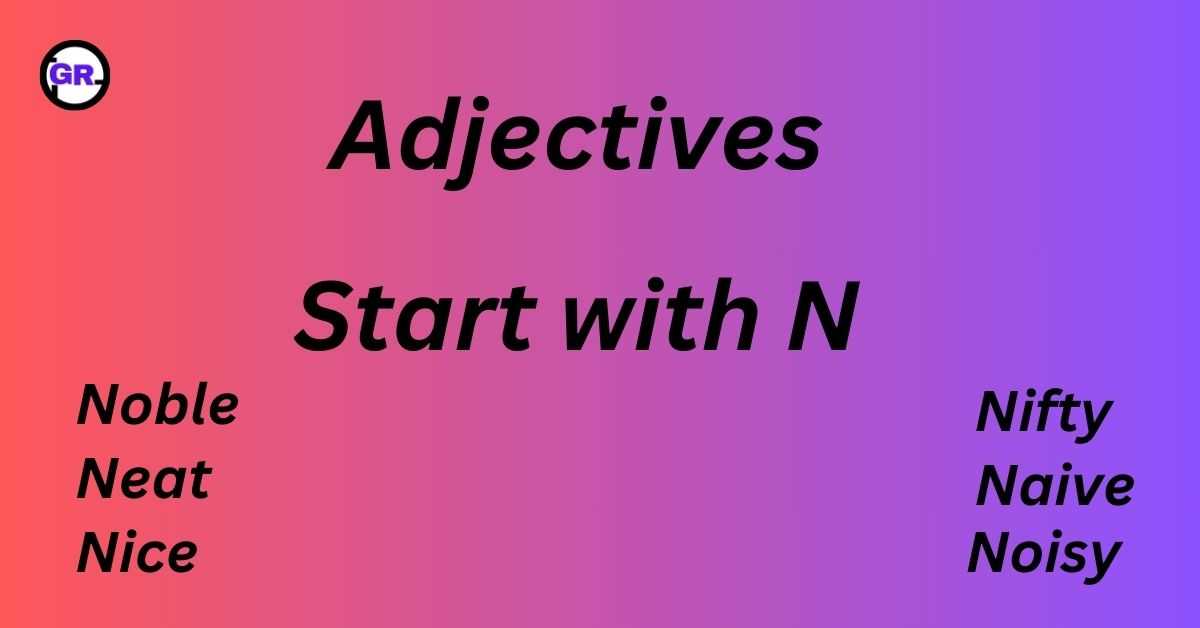 Adjectives Start with N