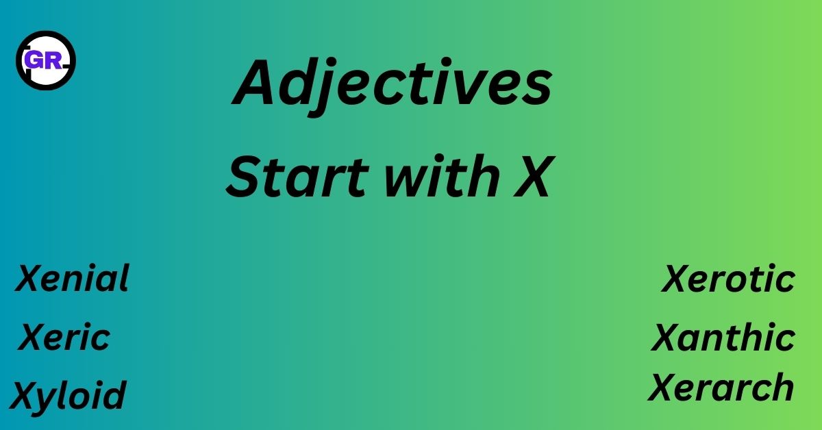 Adjectives Start with X