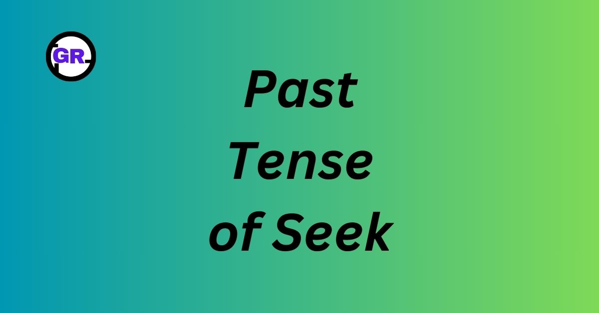 Past Tense of Seek